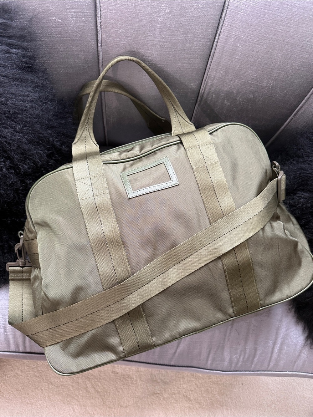 G STAR RAW Men's Olive Green Travel Duffel Bag